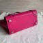Celine Micro Luggage Bag in Original Drummed Calfskin Fuchsia