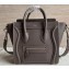 Celine Nano Luggage Bag in Original Drummed Calfskin Etoupe with Removable Shoulder Strap