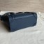 Celine Nano Luggage Bag in Original Drummed Calfskin Royal Blue/Silver with Removable Shoulder Strap