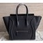 Celine Mini Luggage Bag in Original Drummed Calfskin Black/Silver