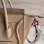 Celine Nano Luggage Bag in Original Drummed Calfskin Beige with Removable Shoulder Strap