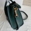 Celine Nano Luggage Bag in Original Drummed Calfskin Dark Green with Removable Shoulder Strap