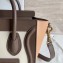 Celine Nano Luggage Bag in Original Smooth Calfskin Etoupe/White/Apricot with Removable Shoulder Strap