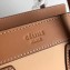 Celine Nano Luggage Bag in Original Smooth Calfskin Khaki/Apricot/Baby Blue with Removable Shoulder Strap