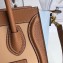 Celine Nano Luggage Bag in Original Smooth Calfskin Khaki/Apricot/Baby Blue with Removable Shoulder Strap