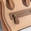 Celine Nano Luggage Bag in Original Smooth Calfskin Khaki/Apricot/Baby Blue with Removable Shoulder Strap