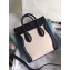 Celine Nano Luggage Bag Black/Drummed White/Crinkled Light Green in Original with Removable Shoulder Strap