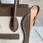Celine Micro Luggage Bag in Original Smooth Calfskin Etoupe/White/Apricot