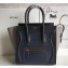 Celine Micro Luggage Bag in Original Smooth Calfskin Black/Navy Blue/Pale Gray