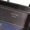 Celine Micro Luggage Bag in Original Smooth Calfskin Black/Navy Blue/Pale Gray