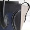 Celine Micro Luggage Bag in Original Smooth Calfskin Black/Navy Blue/Pale Gray