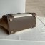 Celine Micro Luggage Bag in Original Smooth Calfskin Etoupe/White/Apricot