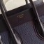 Celine Micro Luggage Bag in Original Black/Drummed Navy Blue/Crinkled Red