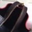 Celine Micro Luggage Bag in Original Black/Drummed Navy Blue/Crinkled Red