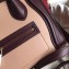 Celine Nano Luggage Bag in Original Smooth Calfskin Burgundy/Beige/Suede Red with Removable Shoulder Strap