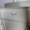 Celine Nano Luggage Bag in Original Drummed Calfskin White with Removable Shoulder Strap