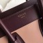 Celine Micro Luggage Bag in Original Smooth Calfskin Burgundy/Beige/Suede Red