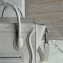 Celine Nano Luggage Bag in Original Drummed Calfskin White with Removable Shoulder Strap