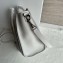 Celine Nano Luggage Bag in Original Drummed Calfskin White with Removable Shoulder Strap