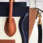Celine Nano Luggage Bag in Original Royal Blue/White/Khaki with Removable Shoulder Strap