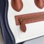 Celine Nano Luggage Bag in Original Royal Blue/White/Khaki with Removable Shoulder Strap