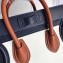 Celine Nano Luggage Bag in Original Royal Blue/White/Khaki with Removable Shoulder Strap