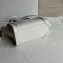Celine Nano Luggage Bag in Original Drummed Calfskin White with Removable Shoulder Strap