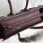 Celine Mini Luggage Bag in Original Leather Burgundy/Drummed White/Crinkled Brick Red