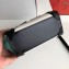 Celine Nano Luggage Bag in Original Black/Drummed White/Suede Turquoise with Removable Shoulder Strap