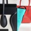 Celine Micro Luggage Bag in Original Black/Drummed White/Suede Turquoise
