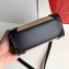 Celine Nano Luggage Bag in Original Black/Drummed Beige/Suede Dark Green with Removable Shoulder Strap