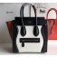 Celine Micro Luggage Bag in Original Black/Drummed White/Caramel