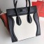 Celine Micro Luggage Bag in Original Black/Drummed White/Caramel