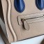 Celine Nano Luggage Bag in Original Drummed Calfskin Beige/Blue with Removable Shoulder Strap