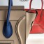 Celine Micro Luggage Bag in Original Drummed Calfskin Beige/Blue