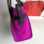 Celine Micro Luggage Bag in Original Black/Drummed Beige/Suede Light Purple