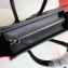 Celine Nano Luggage Bag in Original Black/Drummed Light Green/Suede Red with Removable Shoulder Strap