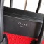 Celine Micro Luggage Bag in Original Black/Drummed Red/Suede Beige