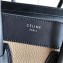 Celine Micro Luggage Bag in Original Black/Drummed Beige/Suede Rouge Red