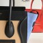 Celine Micro Luggage Bag in Original Black/Drummed Beige/Suede Sky Blue
