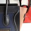 Celine Micro Luggage Bag in Original Smooth Calfskin Black/Navy Blue/Beige