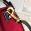 Celine Nano Luggage Bag in Original Black/Drummed Burgundy/Suede Red with Removable Shoulder Strap
