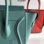 Celine Micro Luggage Bag in Original Drummed Calfskin Ice Green