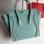 Celine Micro Luggage Bag in Original Drummed Calfskin Ice Green
