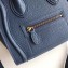 Celine Nano Luggage Bag in Original Drummed Calfskin Royal Blue/Gold with Removable Shoulder Strap