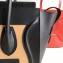 Celine Micro Luggage Bag in Original Black/Lizard Pattern Beige