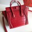 Celine Nano Luggage Bag in Original Red/Croco Pattern with Removable Shoulder Strap