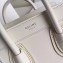 Celine Nano Luggage Bag in Original Smooth Calfskin White/Stitch with Removable Shoulder Strap