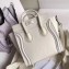Celine Nano Luggage Bag in Original Smooth Calfskin White/Stitch with Removable Shoulder Strap
