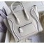 Celine Micro Luggage Bag in Original Smooth Calfskin White/Stitch